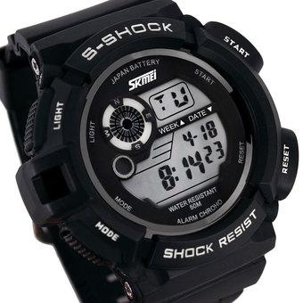 G Style 0939 Digital S Shock Men Military Date Calendar LED Sports Watches(White) (Intl)  