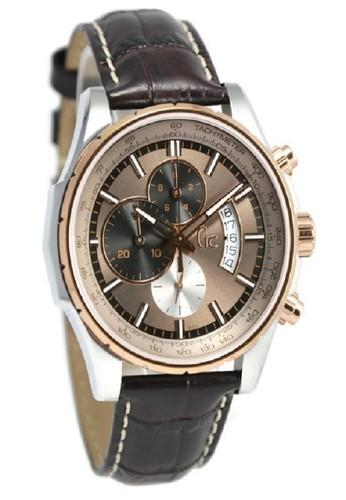 GC Guess Collection Jam Tangan Pria Coklat Leather Strap X81012G5S
