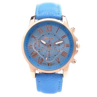 GENEVA Women's Leather Strap Watch 9298 (Blue)  