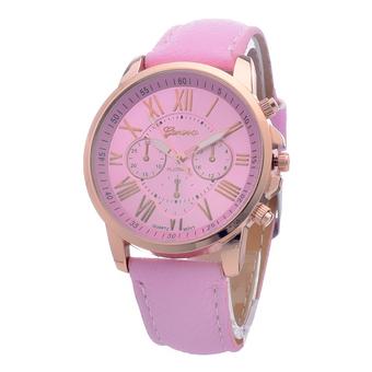 GENEVA Women's Leather Strap Watch 9298 (Pink)  