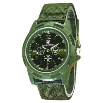 Gemius Army - Jam Tangan Pria - Canvas Belt Nylon Watch - Sport Waterproof Military - 636113  