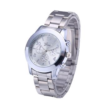 Geneva 5800 Brand Lover Watch Stylish Alloy Quartz Watch (Silver)  