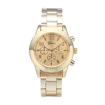 Geneva 5800 Brand Lover Watch Stylish Alloy Quartz Watch (Gold)  