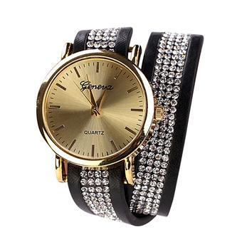 Geneva Quartz Women Casual Analog PU Leather Brand Fashion Wristwatch NO.1 (Intl)  