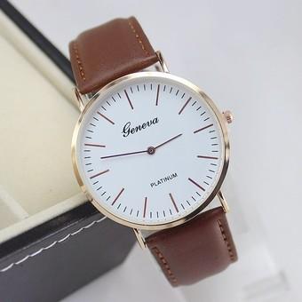 Geneva Top Brand Luxury Design Watches Men Fashion Leather Strap Casual Wristwatch (Brown) (Intl)  