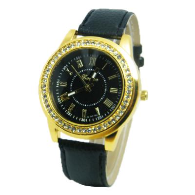 HET Geneva Gold Shell Diamond Watches(Black)