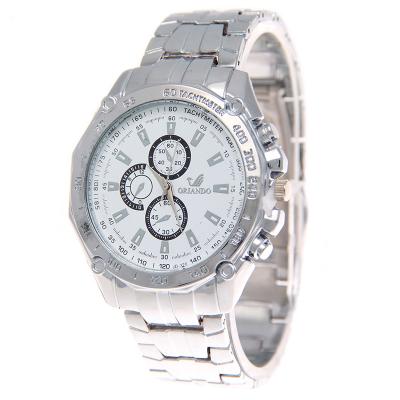 HET Men's fashion casual watches three six-pin steel business watch