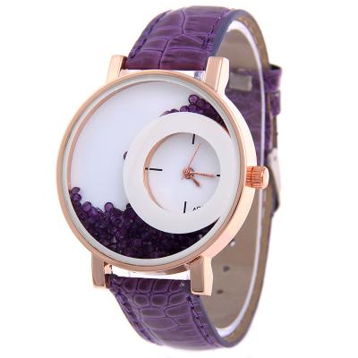 HET Quicksand Geneva Women Leather Watch(purple)
