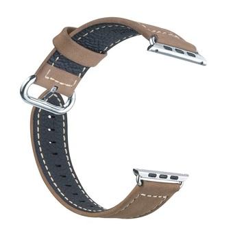 HOCO Luxury Genuine Leather Band Strap Stainless Steel Buckle Adapter Belt for Apple Watch 38mm (Brown) - Intl  