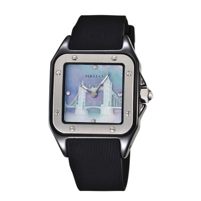 HRITO Men's Sport Analog Display Quartz Silver Watch - Black