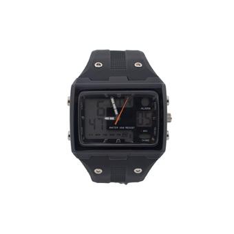 HY-3 Men's Quartz and Digital Dual Display Wrist Watch 1 x CR2016 (Black)  
