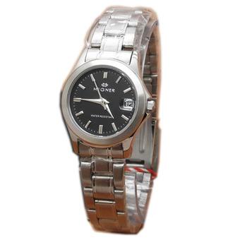 Hegner Fashion Ladies 223L - Stainless Steel - Black Dial Silver  