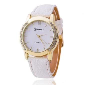 Hot Selling Geneva Fashion Women Quartz Watch Casual Luxury Wristwatches (White) (Intl)  