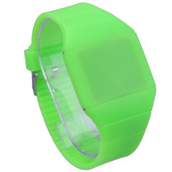 Hot Touch Screen Digital LED Wrist Watch Unisex Silicone Sporty??Green)  