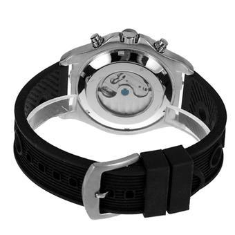 JARAGAR Luxury Tourbillon Automatic Watches For Men Black Rubber Strap Mens Sport Wrist Watch (Intl)  