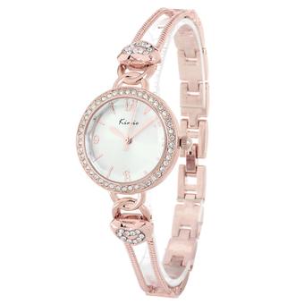 KIMIO KW556S-C07 Women's Elegant Heart-shape Rhinestone Bracelet Quartz Watch - Rose Gold+White (Intl)  