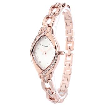 KIMIO KW6010S-RG01 Women's Elegant Rhinestone Bracelet Quartz Watch Fashion Ladies Dress Watches - Rose Gold+White (Intl)  