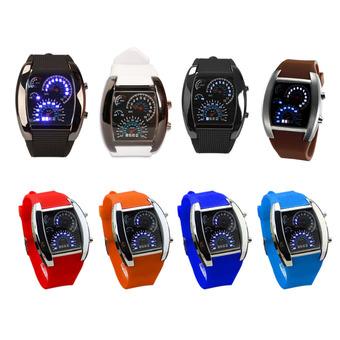 LED Backlight Military Digital Quartz Sports Wristwatch Meter Dial(Blue) (Intl)  