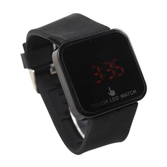 LED Touch Screen Sport Digital Unisex Silicone Strap (Black) - Intl  