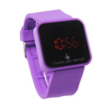 LED Touch Screen Sport Digital Unisex Silicone Strap (Purple) (Intl)  