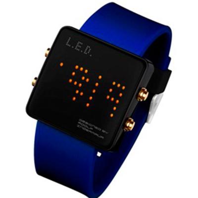 Led watch L69-08BUUB Jam tangan wanita - Leather Strap - Blue