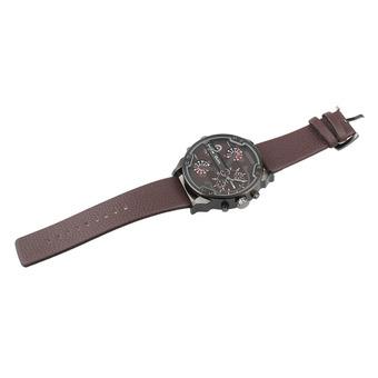 Luxury Military Army Dual Time Quartz Large Dial Wrist Watch Oulm Brown (Intl)  