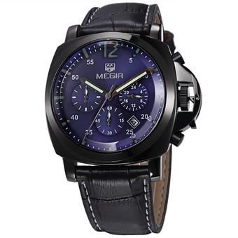 MEGIR 3006G Men Leather Analog Quartz Wrist Watch (Intl)  