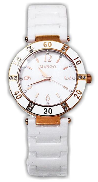 Mango 6564l-80R jam tangan wanita keramik 35mm-putih