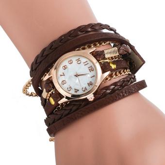 Maryswill Braided Rope Bracelet Watch(Brown)  