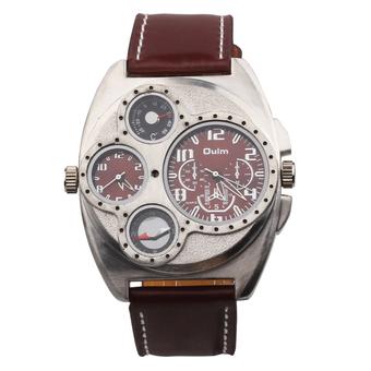 Men Luxury Brand DZ Design Leather Strap Quartz-watch 4 Small Dials Male Military Wristwatch (Brown) (Intl)  