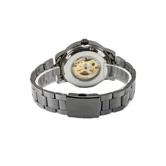 Men's White Strap White Dial Numerals Tungsten Steel Mechanical Watch  