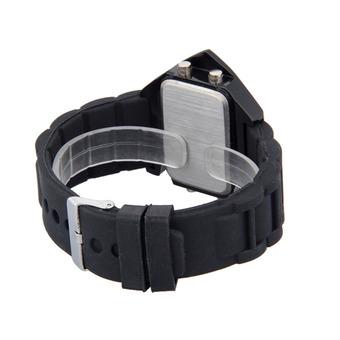 Men's Women's LED Watch Date Digital Sport Army Military Wristwatch Watches Hot Black (Intl)  