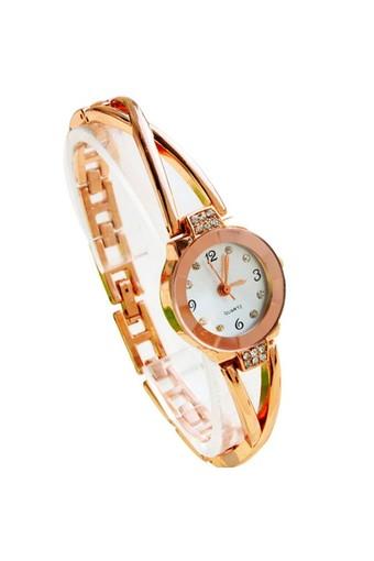 Moonar Jam Tangan Wanita - Rose Gold - Strap Logam - Bracelet Watch  