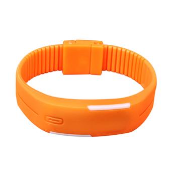 Moonar LED Silicone Touch Control Electronic Watches Orange  