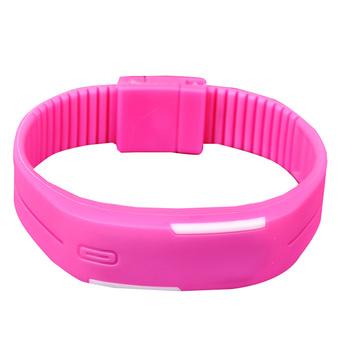 Moonar LED Silicone Touch Control Electronic Watches Rose  