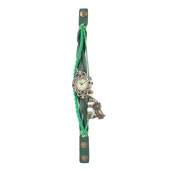 Moonar Vintage Quartz Watch Bracelet Women Wristwatch Green  
