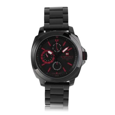 NAVIFORCE Men's Fashion Steel Band Quartz Digital Wrist Watch NAVIFORCE NF9069 - Red