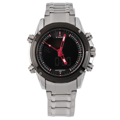 NAVIFORCE NAVIFORCE NF9050S Men's Steel Stainless Quartz LED Digital Wrist Watches - Red