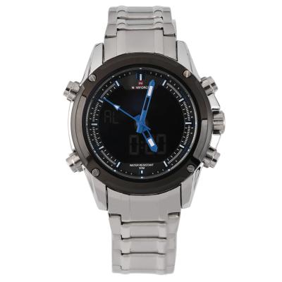 NAVIFORCE NAVIFORCE NF9050S Men's Steel Stainless Quartz LED Digital Wrist Watches - Blue