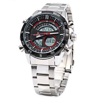 Naviforce 9031 Men Quartz Watch LED Wristwatch Stainless Steel Band Calendar 5 (Intl)  