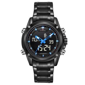 Naviforce Men Military Hour Sport Quartz Wrist Watch (Black/Blue)- Intl  