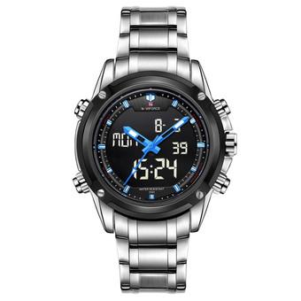 Naviforce Men Military Hour Sport Quartz Wrist Watch (White/Blue)- Intl  