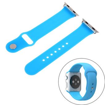 New Strap Bracelet Band Silicone Fitness for Apple Watch Blue 38mm (Intl)  
