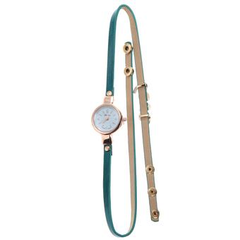 New Style Leather Casual Bracelet Watch Love Quartz Dress Watch Royalblue (Intl)  