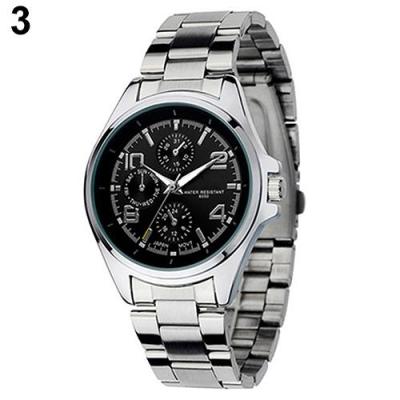 Norate Jam Tangan Pria - Alloy Case Stainless Steel Band Black
