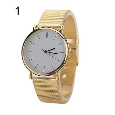 Norate Jam Tangan Pria - Analog Quartz Round Case Wrist Watch Golden