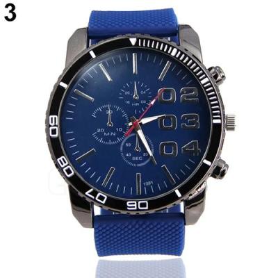 Norate Jam Tangan Pria - Stainless Steel Dial Silicone Rubber Band Blue