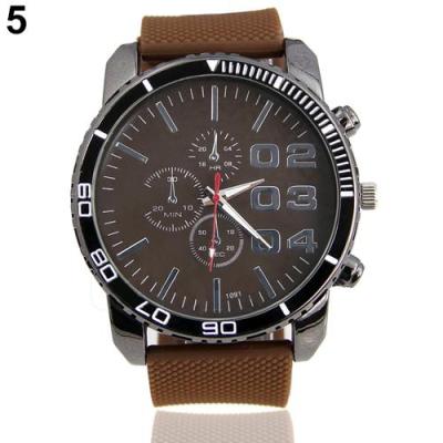 Norate Jam Tangan Pria - Stainless Steel Dial Silicone Rubber Band Brown