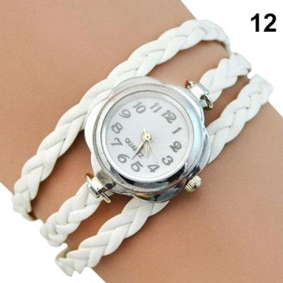 Norate Jam Tangan Wanita - 3 Layers Braided Bracelet Wrist Watch White