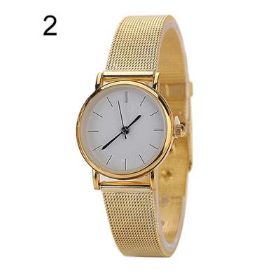 Norate Jam Tangan Wanita - Analog Quartz Round Case Wrist Watch Golden